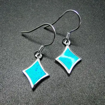 

Beautiful 925 Sterling Silver Fire Opal Earrings Womens Dangle Drop Earrings For Engagement / Party / Gift / Birthday Gift