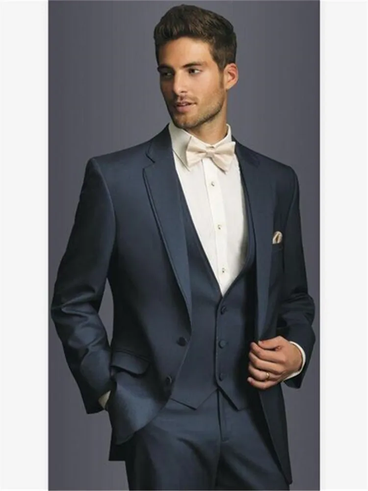 Классический мужской костюм смокинг Noivo Terno Slim Fit Easculino вечерние костюмы для мужчин темно-синий на двух пуговицах смокинги жениха