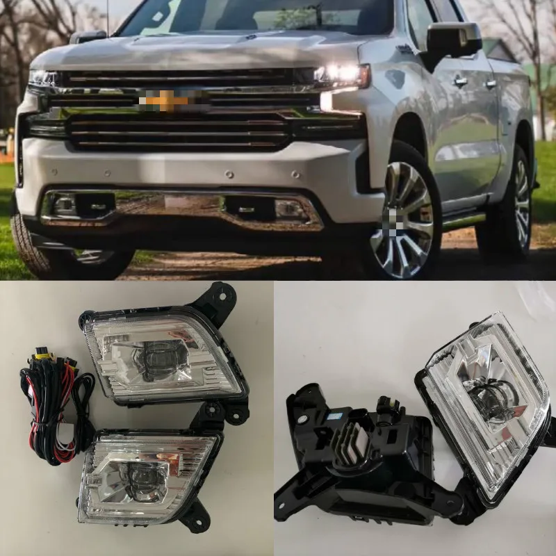 Светодиодный дневные ходовые огни для Chevrolet Silverado 2019 2020 туман светильник s