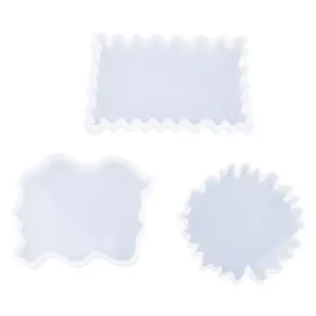 

DIY Irregular Coaster Mould UV Resin Crystal Epoxy Molds High Mirror Ornaments Decoration Moulds