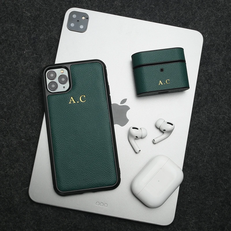 Horologii Personazlied оригинальный зеленый кожаный чехол для телефона Iphone 7 8 10 X XS XR 11 12 Pro Max