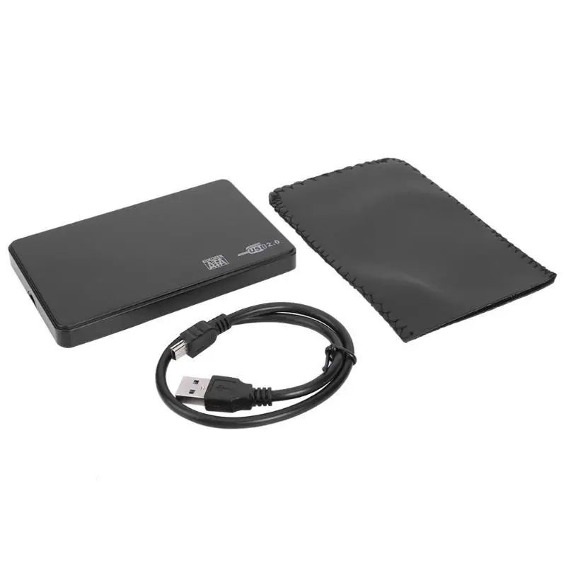 HDD case with bag 2," Корпус жесткого диска 2,5 дюймов чехол для жесткого диска SATA USB2.0 Портативный SSD диск HDD коробка внешний жесткий диск корпус - Цвет: HDD case with bag