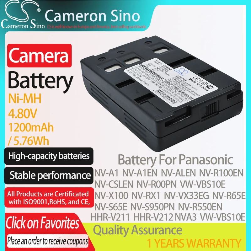 CameronSino батарея для цифрового фотоаппарата Panasonic NV-A1 NV-A1EN NV-ALEN NV-CSLEN NV-R00PN NV-R100EN