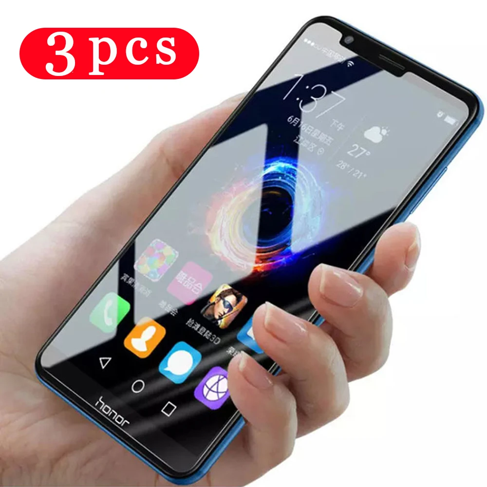 

3Pcs 9H tempered glass for huawei honor 7A 7C pro honor 7 7S 7X protective film phone screen protector smartphone on the glass