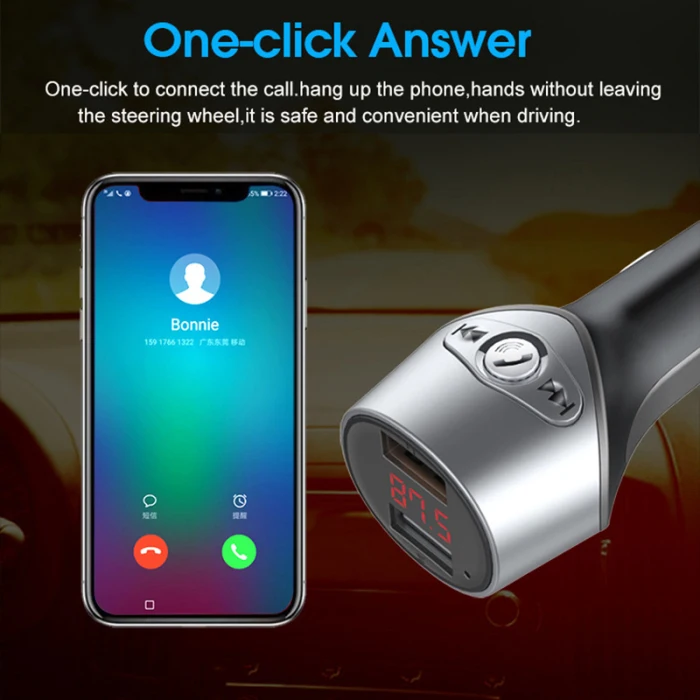 Двойной USB автомобильный Bluetooth 5,0 MP3-плеер Handsfree приемник плеер комплект 5 V/2,1 NC99