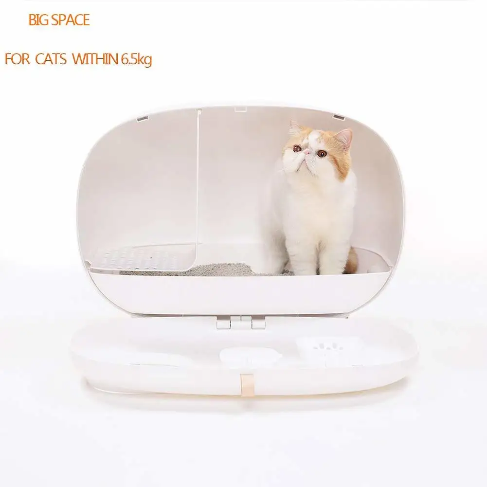 Cat Litter Box Semi-Closed Design Luxury Big Smart Cat Litter Bedpans Sand Toilet Training Kit Splash-Proof Cats Toilet Tray Cat Litter Box Semi-Closed Design Luxury Big Smart Cat Litter Bedpans Sand Toilet Training Kit Splash-Proof Cats Toilet Tray
