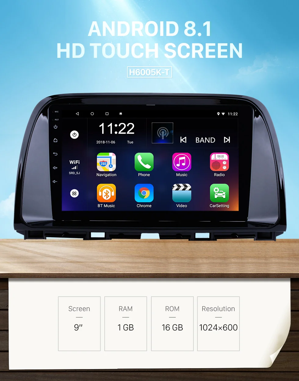 Perfect Seicane 9 inch Android 8.1/9.0 Quad Core for 2012-2015 Mazda CX-5 1024*600 Car GPS Radio Stereo Player with WIFI Bluetooth FM 0