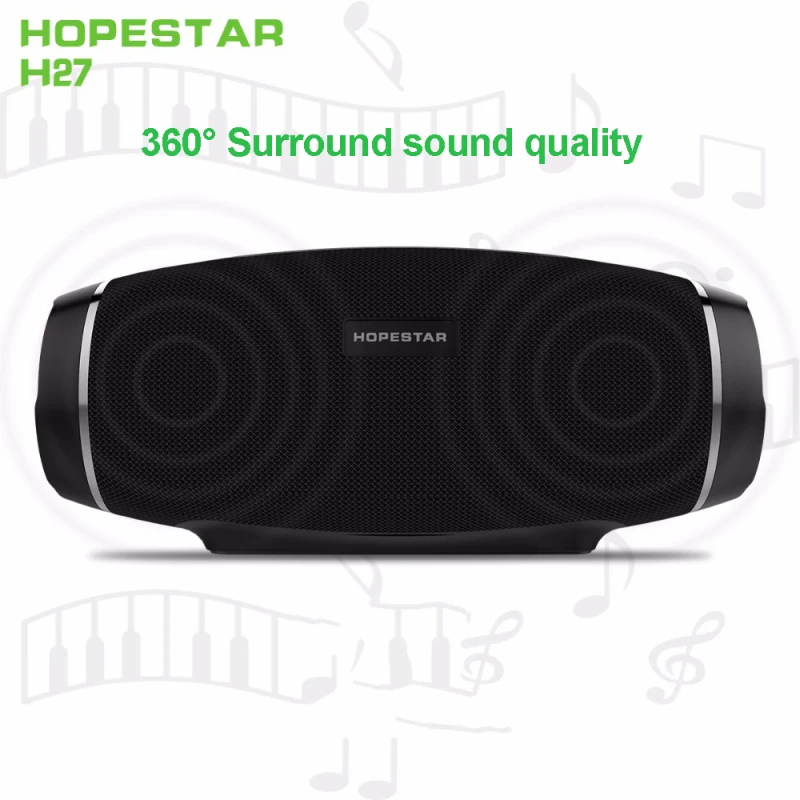 HOPESTAR H27 регби беспроводной Bluetooth динамик водонепроницаемый музыкальный сабвуфер altavoces Bluetooth с микрофоном USB TF карта FM звуковая коробка