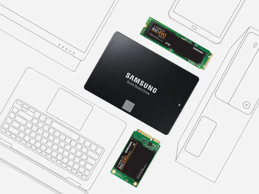 SAMSUNG жесткий диск SSD MHX контроллер 1 ТБ 860 Evo 3D 4K V NAND 3bit MLC низкая мощность DDR4 SDRAM MJX для
