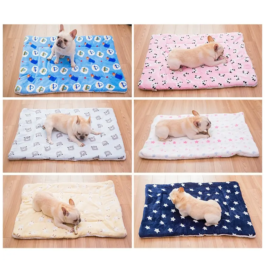 Pet Dog Bed Mat Soft Winter Warm For Small Medium Dogs Cat Floor Sofa Cushion Portable Pets House Sleep Mats Pets Supplies