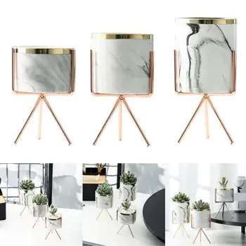 

Ceramic Flowerpot Succulent Planter Green Plants Flower Pot Art Shelf Holder Stand Succulent Planter Pots Ceramic Plants