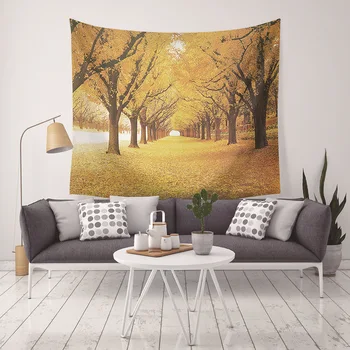 

Art wall Tapestry Landscape autumn Can Diy Custom Made You Picture Phot bedroom privacy Occlude mural decoration Tapestry E0448