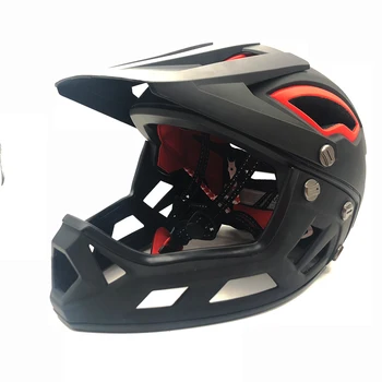 

Bicycle Helmet Classic Motobiker MTB DH Racing Men Women Cycling Helmet red/gray Motocross Downhill Adult fullface Bike Helmet