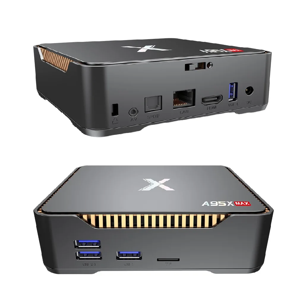 A95X MAX smart Android 8.1 TV Box 4GB RAM 64GB ROM Amlogic S905X2 Quad Core 1000M Media Play 5Ghz dual Wifi BT4.2 4K Set Top Box