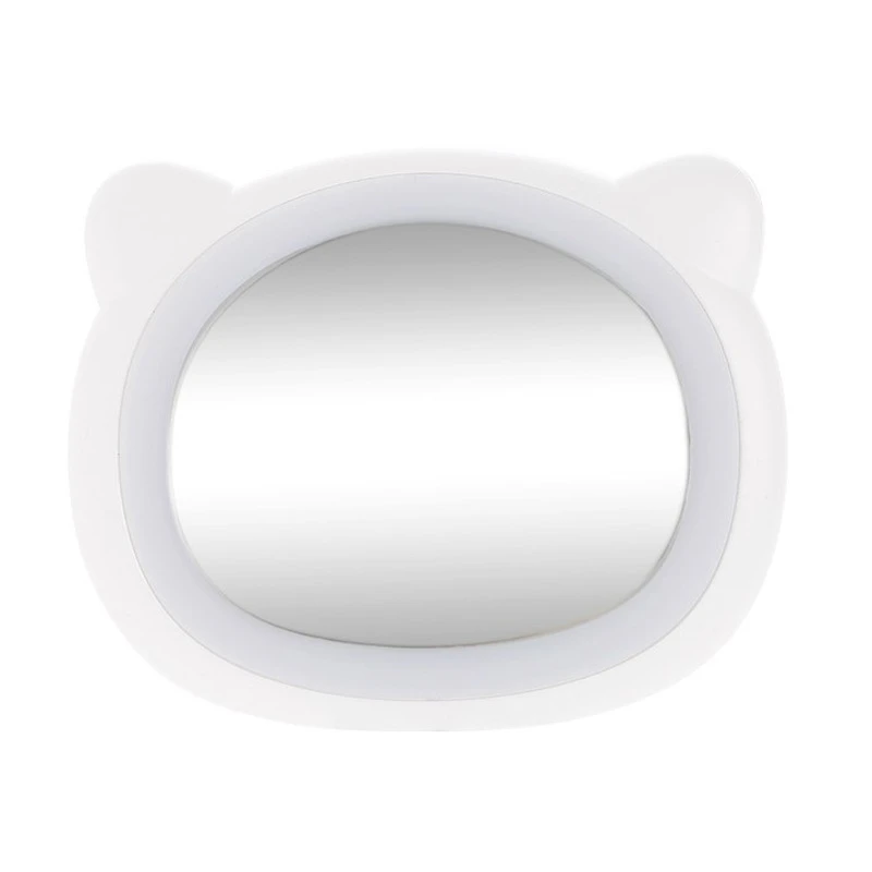 Мини милый портативный светодиодный макияж зеркало ручной свет компактное зеркало освещенный туалетный столик маленькие зеркала мятный аромат зарядка через usb - Цвет: 06