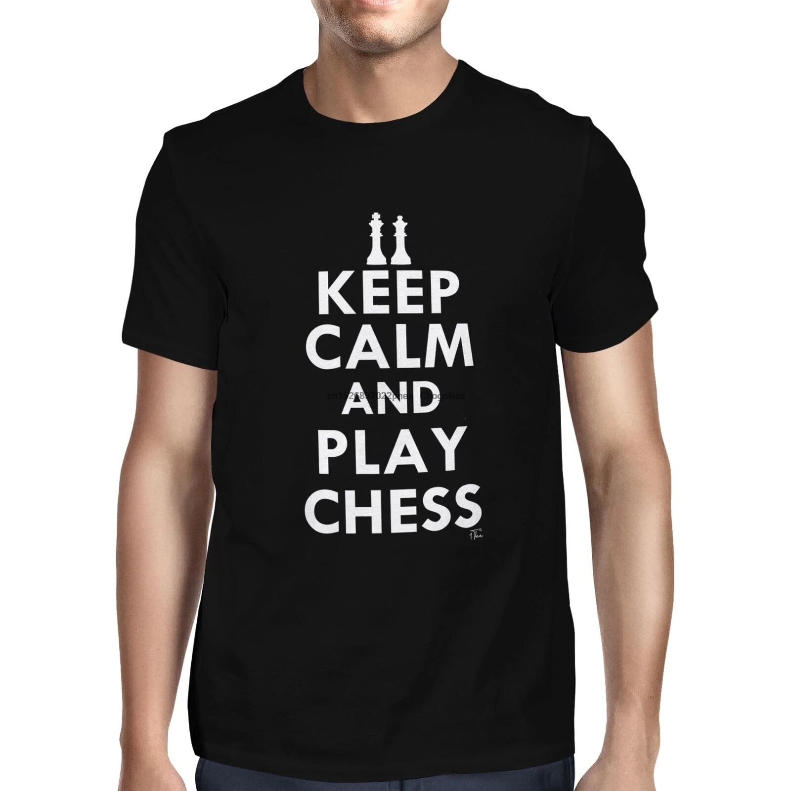 1Tee Mens Keep Calm And Play Chess T-Shirt | Мужская одежда