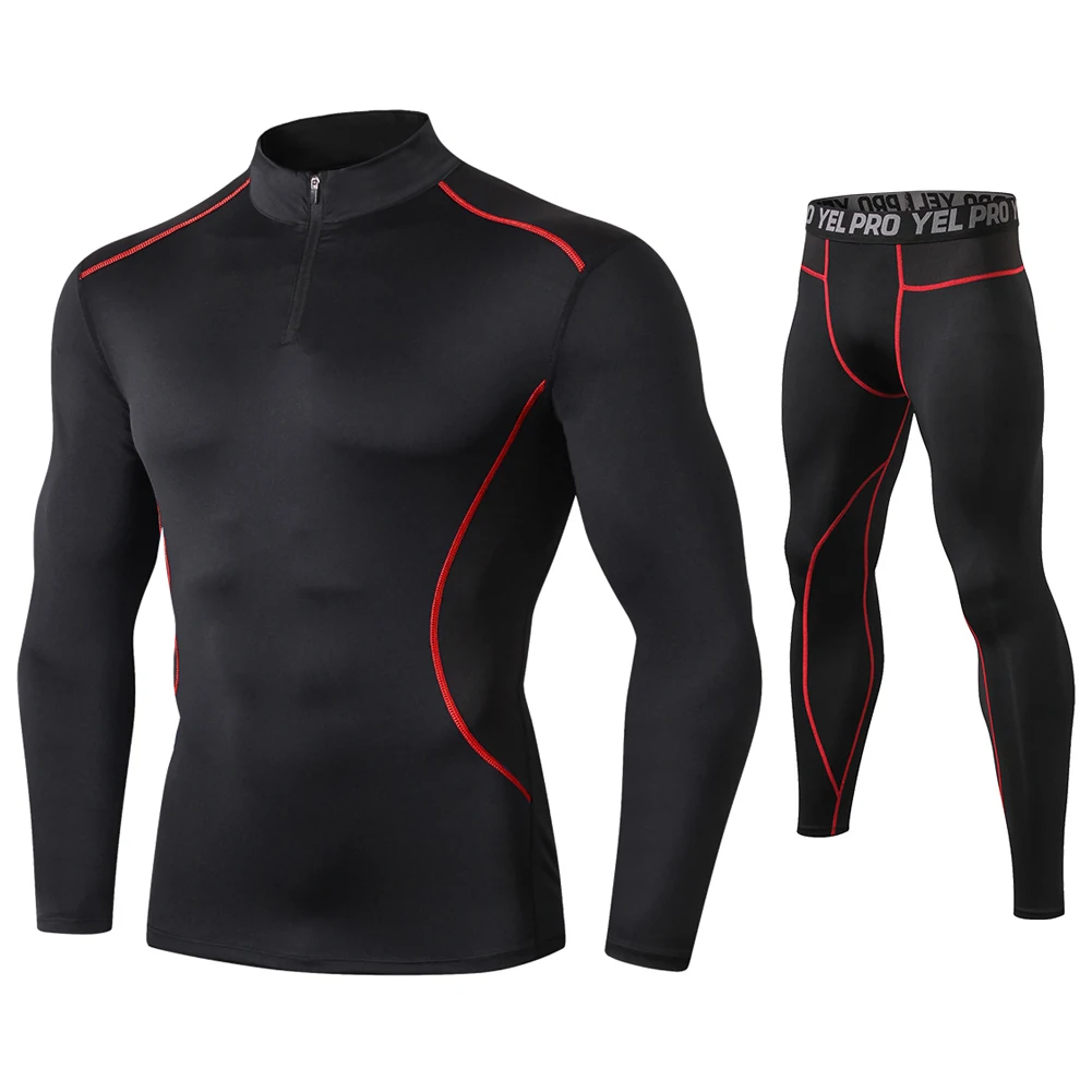 Kopen Fanceey Hoge Kraag Winter Thermo Ondergoed Thermische Mannen Lange Onderbroek Thermische Kleding Rashgard Kit Sport Compressie Ondergoed