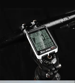 

WEST BIKING Waterproof 5 Language Bicycle Computer Wireless Cycling Odometer MTB Bike Stopwatch Watch LED Screen Speedometer