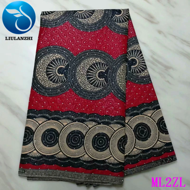 LIULANZHI африканская восковая ткань s модные принты цветы восковая ткань с камнями 6 ярдов настоящая восковая ткань ML2ZL34-ML2ZL64 - Цвет: ML2ZL59