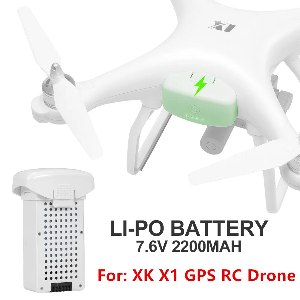XK X1 GPS Drone Battery Accessories 7.6V 2200mah Li po Battery For XK