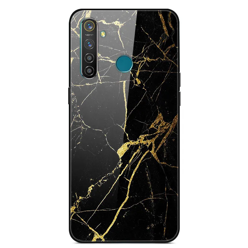 Для Coque OPPO Realme 5 Pro Чехол из закаленного стекла мягкий чехол-бампер с принтом для OPPO Realme 5 Pro Realme Q чехол для телефона Realmeq
