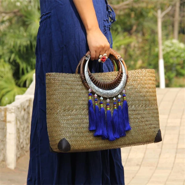 Handmade Rattan Beach Bag from Thailand