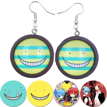 

Assassination Classroom Log Wood Wooden Time Gem Cool Classic Women Female Female Girl New Pattern Drop Earrings Jewelry ASJS