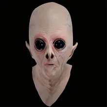 Страшная силиконовая маска для лица инопланетянин НЛО Экстра Эфирное и латексная маска на всю голову вечерние игрушки реквизит для Хэллоуина карнавальный костюм