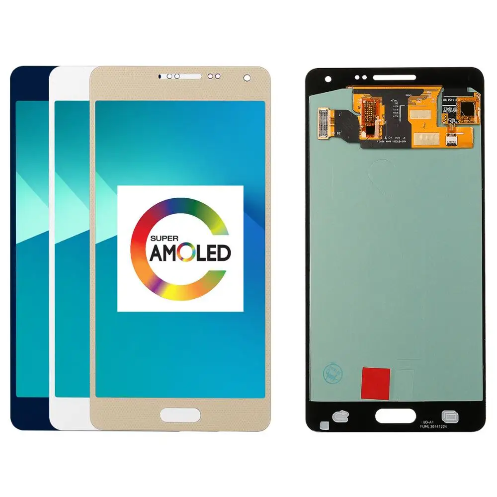 

100% Tested Working Super AMOLED For SAMSUNG Galaxy A5 2015 A500 A500F A500M SM-A500F Display +Touch Screen Digitizer Assembly