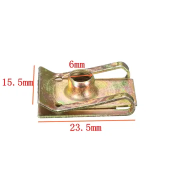 

5x M6 6mm Tread Panel Spire Nut Fairing Clip Fastener Speed Zinc Mounting Clamp for VW