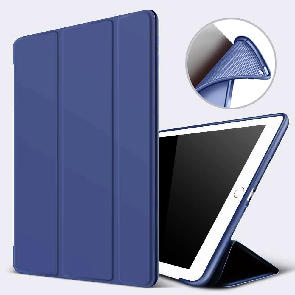 

PU Soft Silicone Cover For iPad 10.2 inch 2019 7th Gen New Funda Protective Shell Magnet Auto Wake Smart Cover Model A2198 A2200