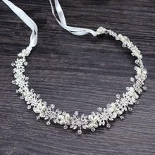 Ручной работы цветочные хрустальные бусины свадебные повязки аксессуары для волос невесты свадебный головной убор со стразами для женщин невесты Вечерние