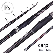 FX 3.3m 3.6m Tele Carp Fishing Rod Telescopic Portable Profession Ultra Light Fishing Rod Expert Travel 3.25lbs The Red Wire Rod