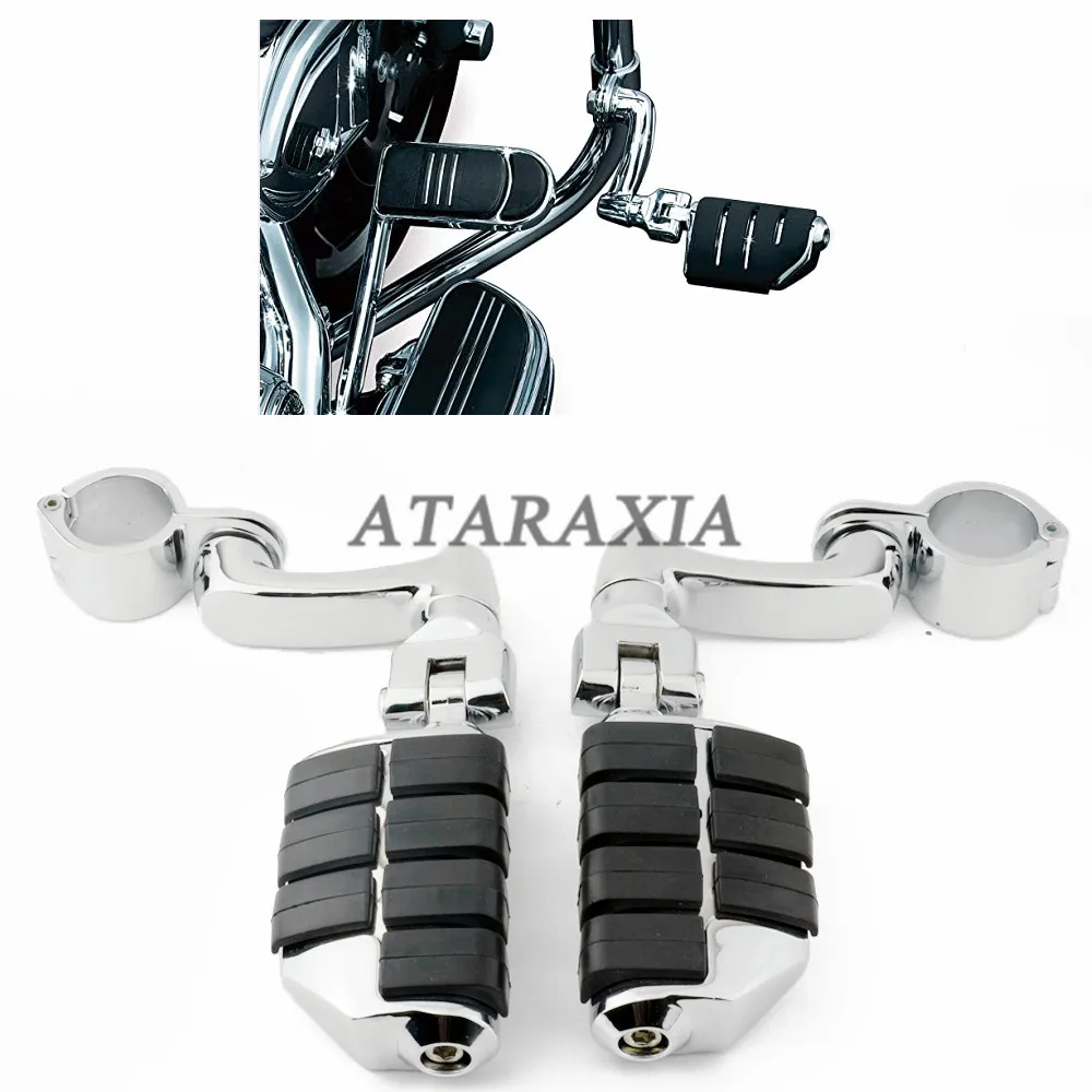 Motorcycle Foot Pegs Mount Highway Clamp Foot Pegs Footrest For Harley