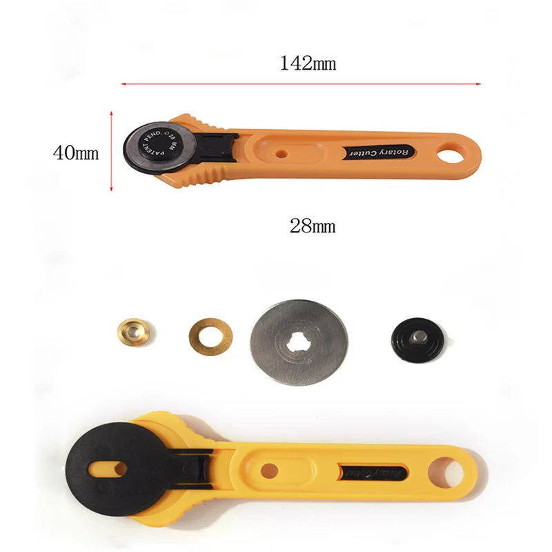 28 мм 45 мм круговой роторный нож, безопасное лезвие, лоскутное шитье, стеганая ткань, режущий инструмент для кожевенного ремесла
