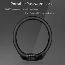 Mountain Bicycle Lock Anti-Theft Portable Electric Battery Motorcycle Code Fixed Cycle Ring Lock