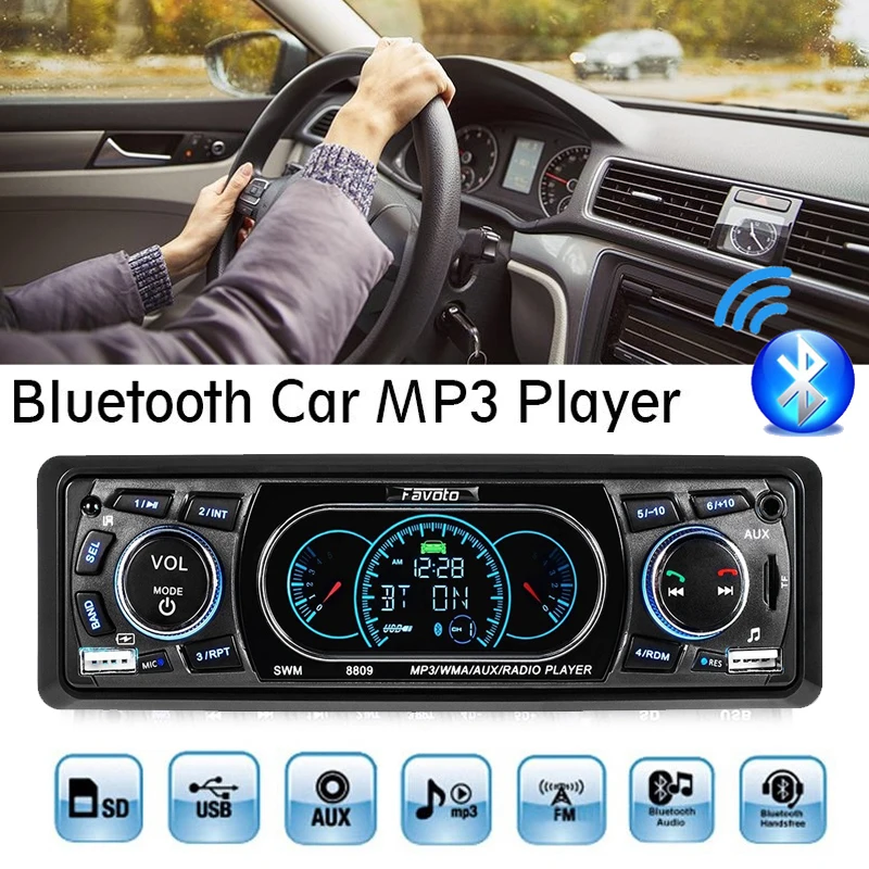 Автомобильный MP3 плеер DV12V Авто Аудио головное устройство SD MMC USB беспроводной Bluetooth AUX/TF/USB Smart