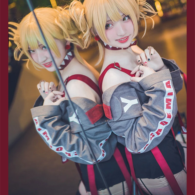 My Hero Academia Himiko Toga Coat Skirt Full Set Synthetic Wig 