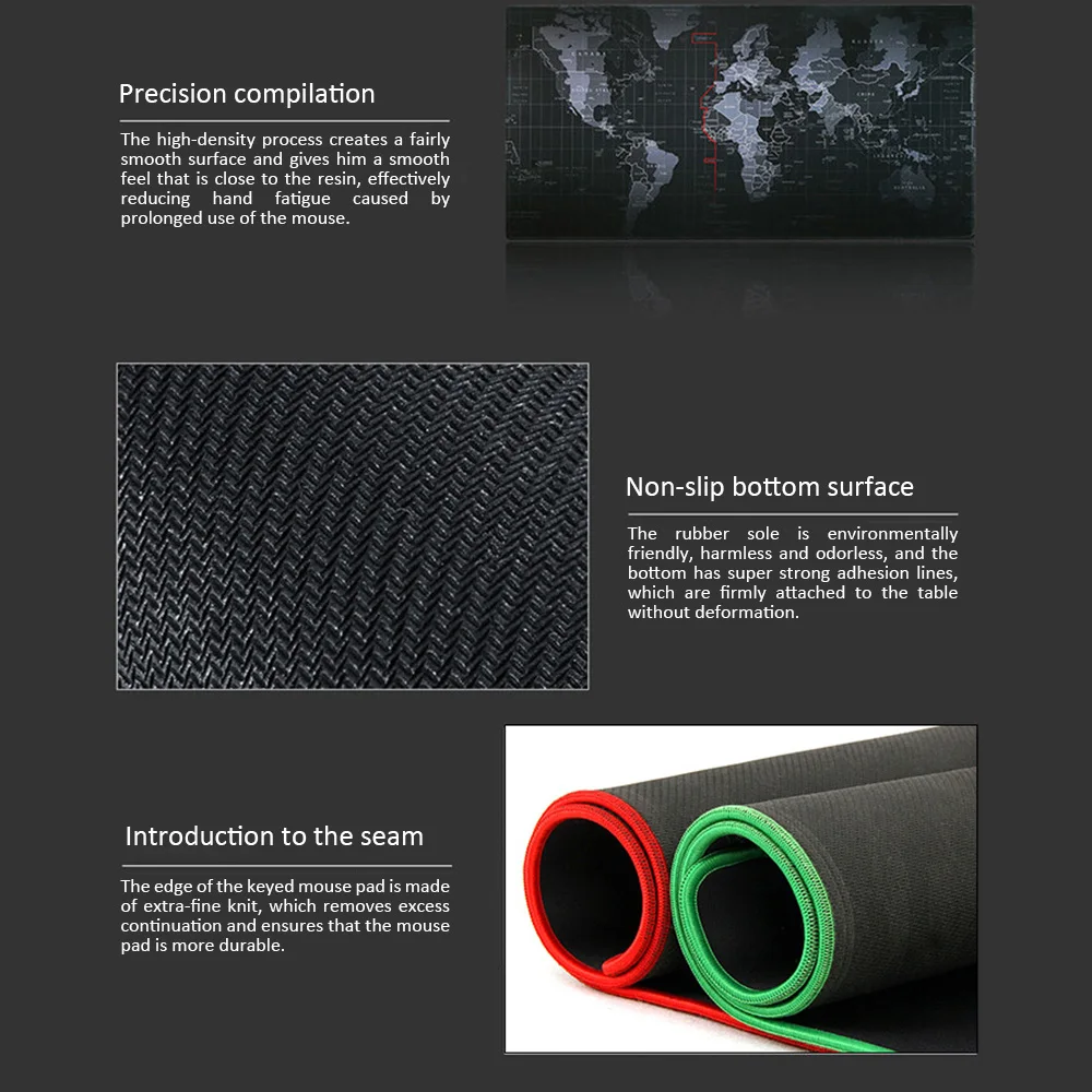 Large Size Gaming Mouse Pads Anti-slip Natural Rubber PC Computer Mouse Pad for Gaming Table Mat Lo