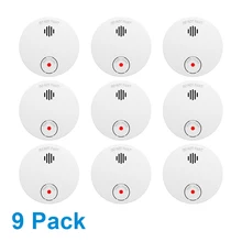 CPvan SM01 9 шт./лот детектор дыма 10 лет Срок службы батареи EN14604 CE сертифицированный системы пожарной сигнализации фотоэлектрический датчик rookmelder