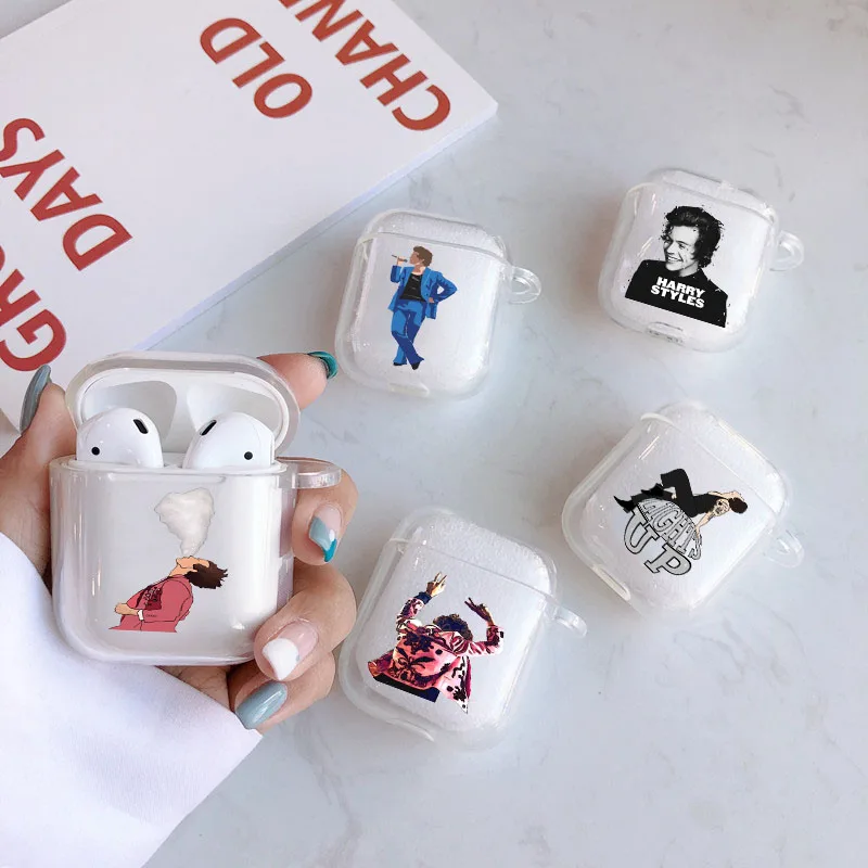 Прозрачный силиконовый чехол с изображением Гарри стилей Love On Tour 2020 для Airpods AirPods