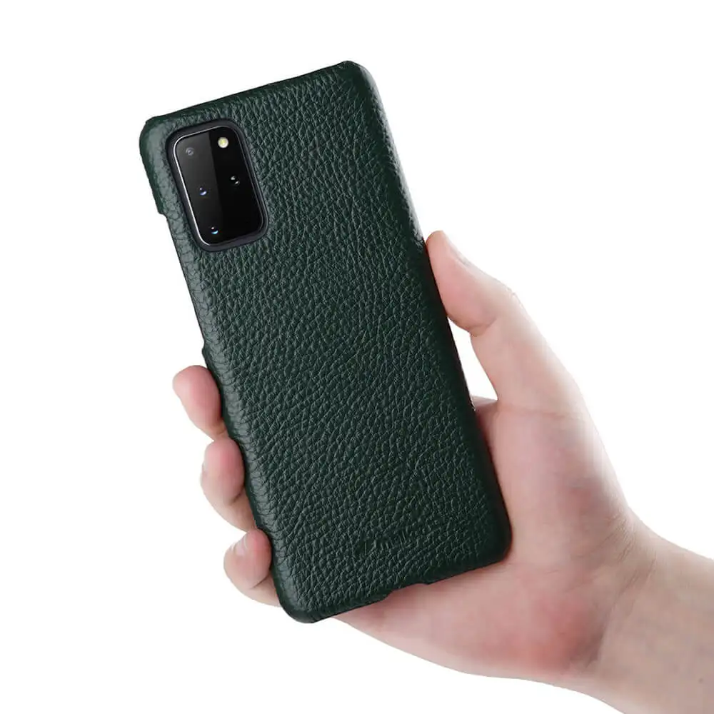 Чехол-накладка для Samsung Galaxy S20 Plus Ultra из натуральной воловьей кожи с зернистой