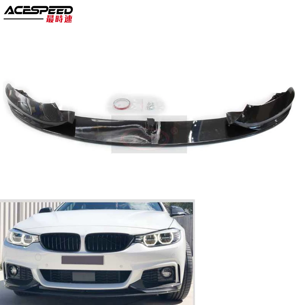 Front Bumper Lip For BMW 4 Series F32 F33 F36 M-SPORT M-TECH 2014-2020 Deflector Lips Splitter Diffuser Body Kit Spoiler