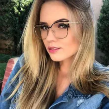 Женские очки "кошачий глаз", очки для близорукости, оптическая оправа, уникальные трендовые Женские оправы для очков из Золотого Металла, модные очки