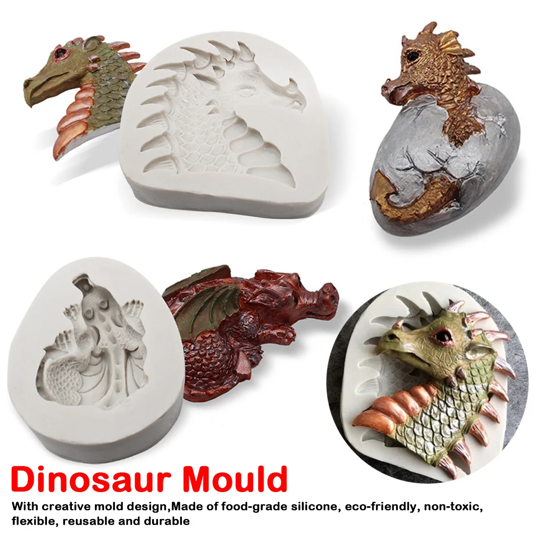 

Easter cake mould Dinosaur Shape Fondant Cake Silicone Mold Cookies Chocolate Molds Candy Pastry Mould Cake Decoration Tool