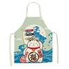 Lucky Cat Apron Kitchen Aprons for Women Cotton Linen Bibs Household Cleaning Pinafore Home Cooking Apron ► Photo 2/6