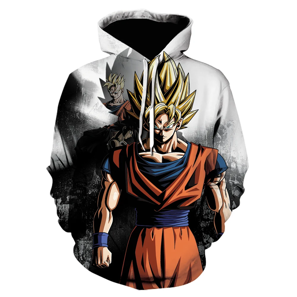 New Anime 3d Print Hoodie Ball Men/women Sweatshirt Child Goku Pocket Hoodies Fashion Funny Pullover Streetwear | Мужская одежда