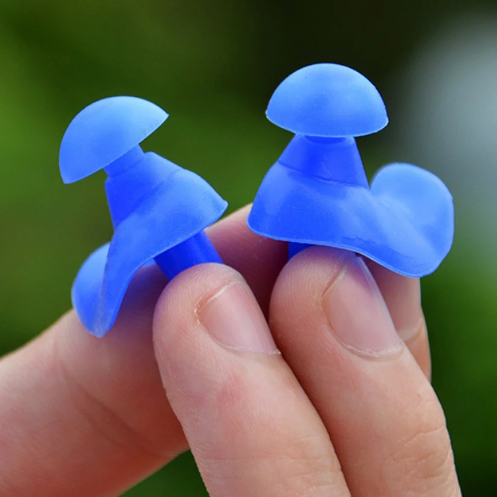 1 Pair Soft Silicone Earplugs Flexible Ear Plugs Swimming Bathing Waterproof Dust-Proof Earplugs Water Sports Diving Accessories