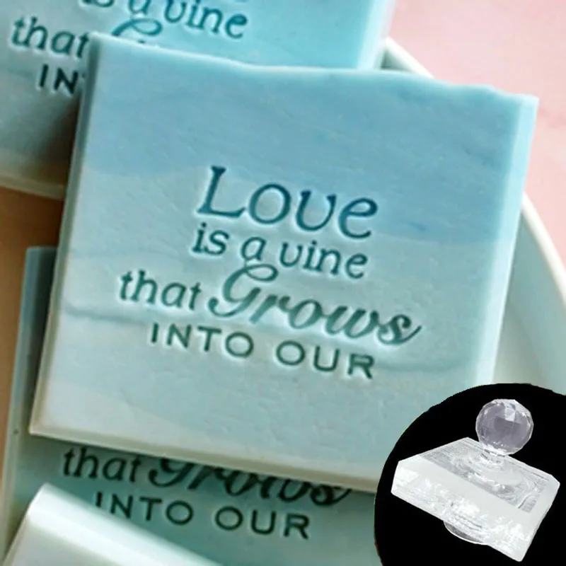 Flower and Plants Flower Soap Stamp, Handmade Seal, Organic Natural Soap Making Tools, Acrylic, DIY, Chapters, 50x30mm