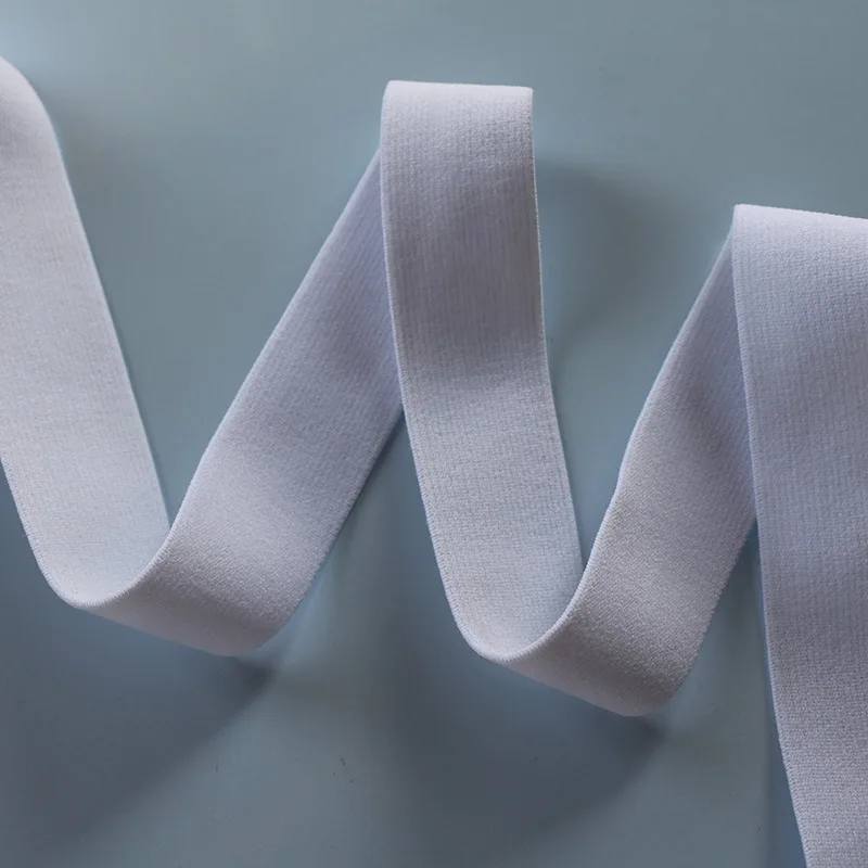 Нейлоновая эластичная лента Meetee, 8 м, 20-90 мм, мягкая резиновая эластичная тесьма, сделай сам, пояс для костюма, резинка, аксессуары для шитья EB205 - Цвет: Белый